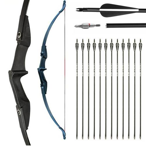 57 inch archery recurve bow 30lbs right left hand longbow with 12pcs 30 fiberglass arrows set for practice training