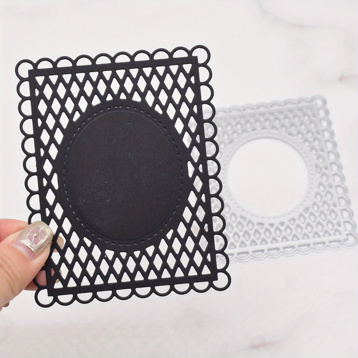 Album Fai Da Te XAGMODSHN Fustelle In Metallo Con Pizzo Per Scrapbooking Stencil Per Goffratura 898195 - Foto 5