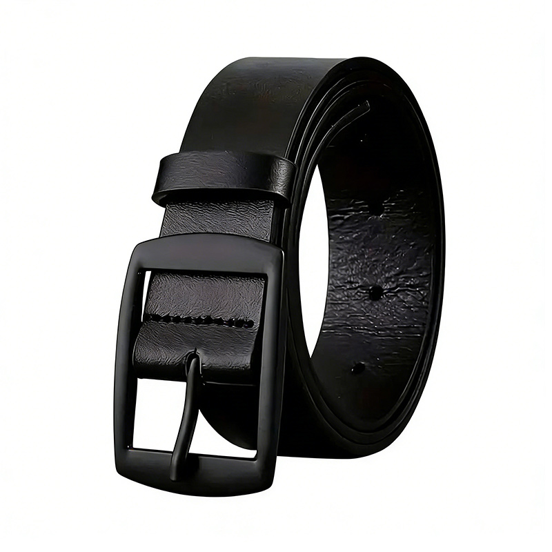 E-shop Luxuriöser Herren-Gummibund, aus Kunstleder mit Metallschnalle. Hochwertiger Designer-Gürtel, geeignet zum Kombinieren mit Jeans und