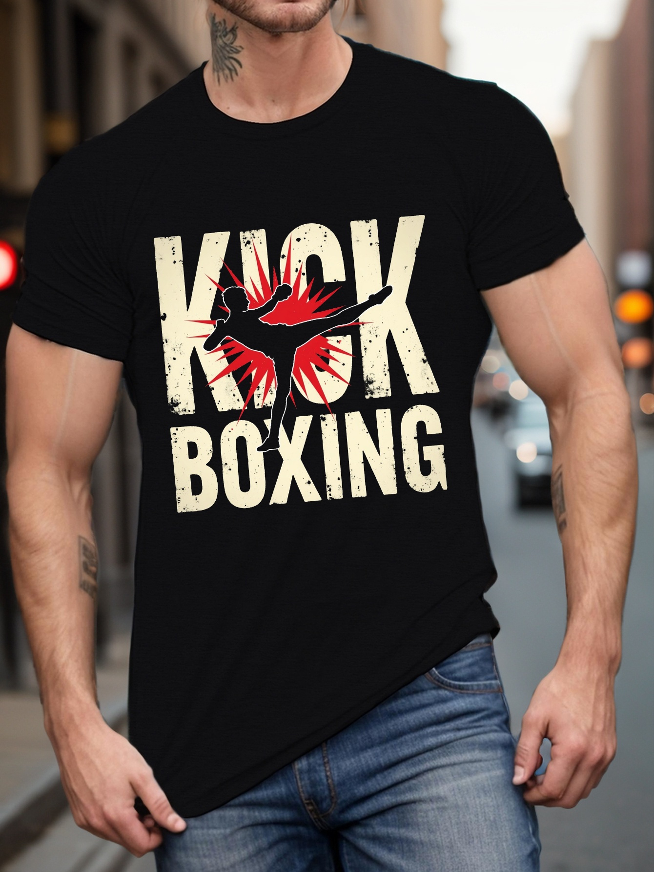 camiseta gráfica kickboxing hombre camiseta verano casual Temu