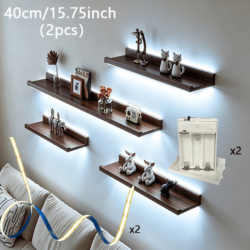 Floating-Shelf COB Light Strip with Dual-Color Temperature