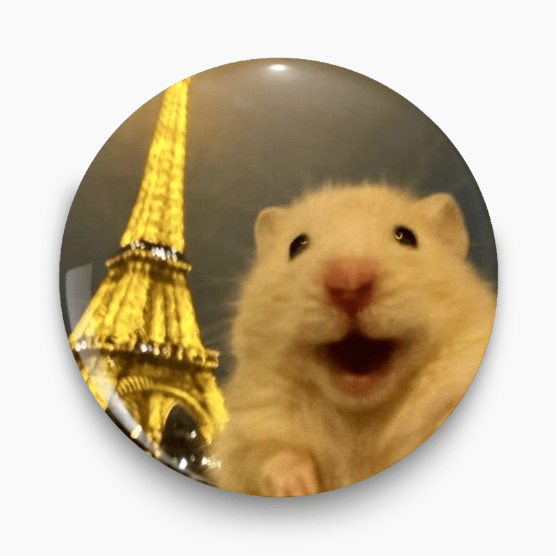 TEMU Classic Stylish Badge Pin Featuring A Hamster Pyramid (2d Flat), With Jeans, Clothing, Backpacks, And Hats. An Ideal Collectible Accessory And A