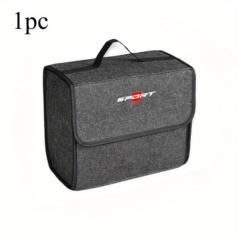 Image of Car Trunk Felt Fiber Folding Storage Box For Car, Travel Storage Bag, Car Container Bag, Storage Box, Suitable For Most Sports Models, -country Camping Outdoor Supplies
