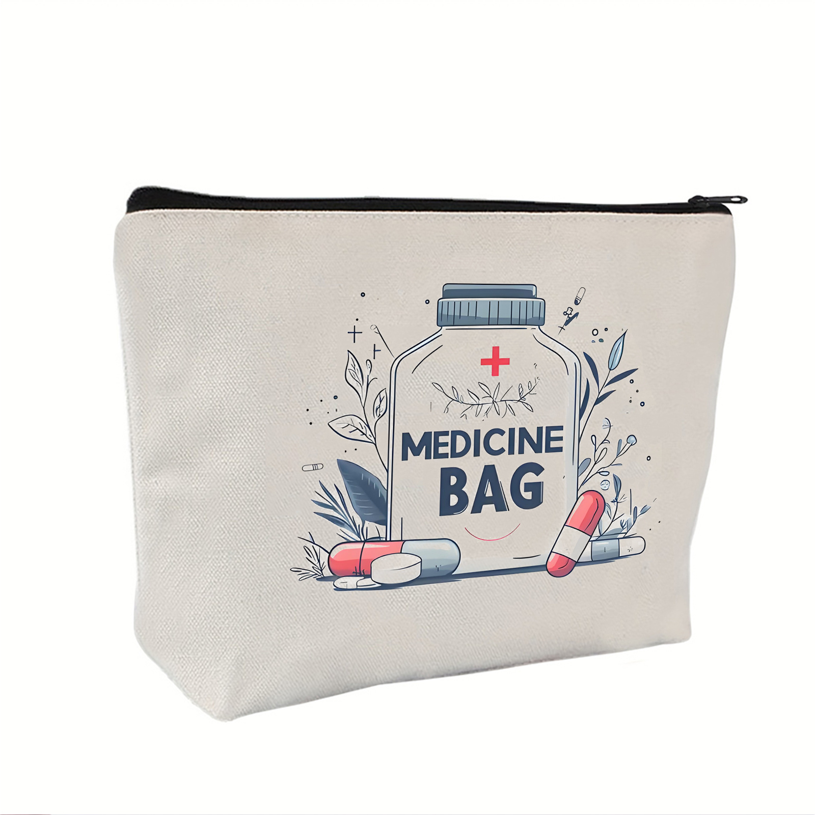 TEMU Medicine Organizer Bag Zipper - Hypoallergenic, -free Cosmetic For Women, , Daughters - For & Personal