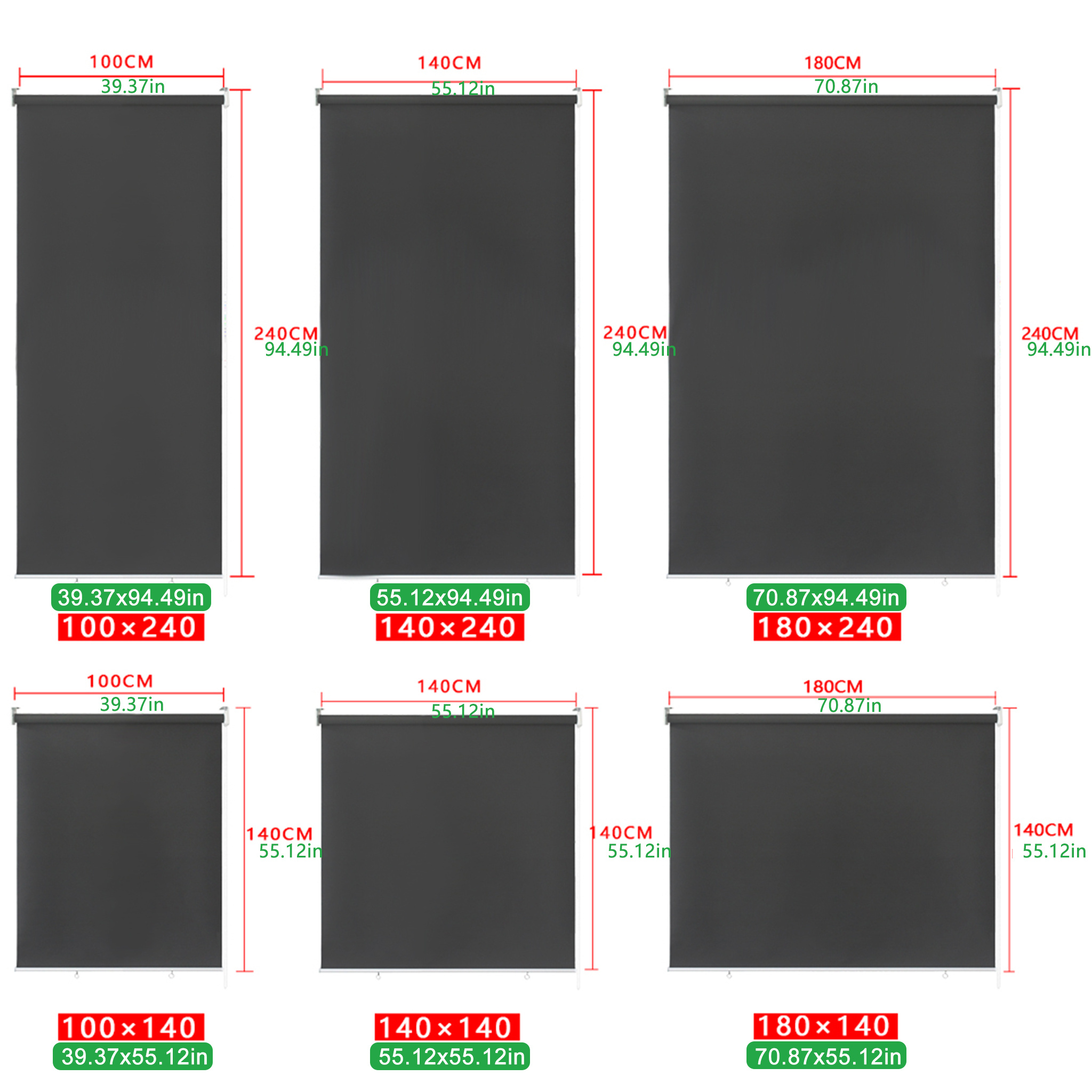 Roller Shades Durable Outdoor Roller Blind Uv Resistant Weatherproof Shade For Windows, , And Privacy, 240cm