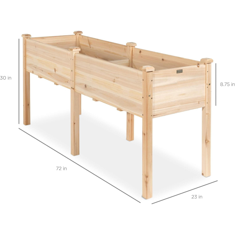raised garden bed with legs 3 size outdoor planter box with liner ergonomic elevated wooden bed for herbs flowers vegetables great for patio balcony backyard porch or small spaces