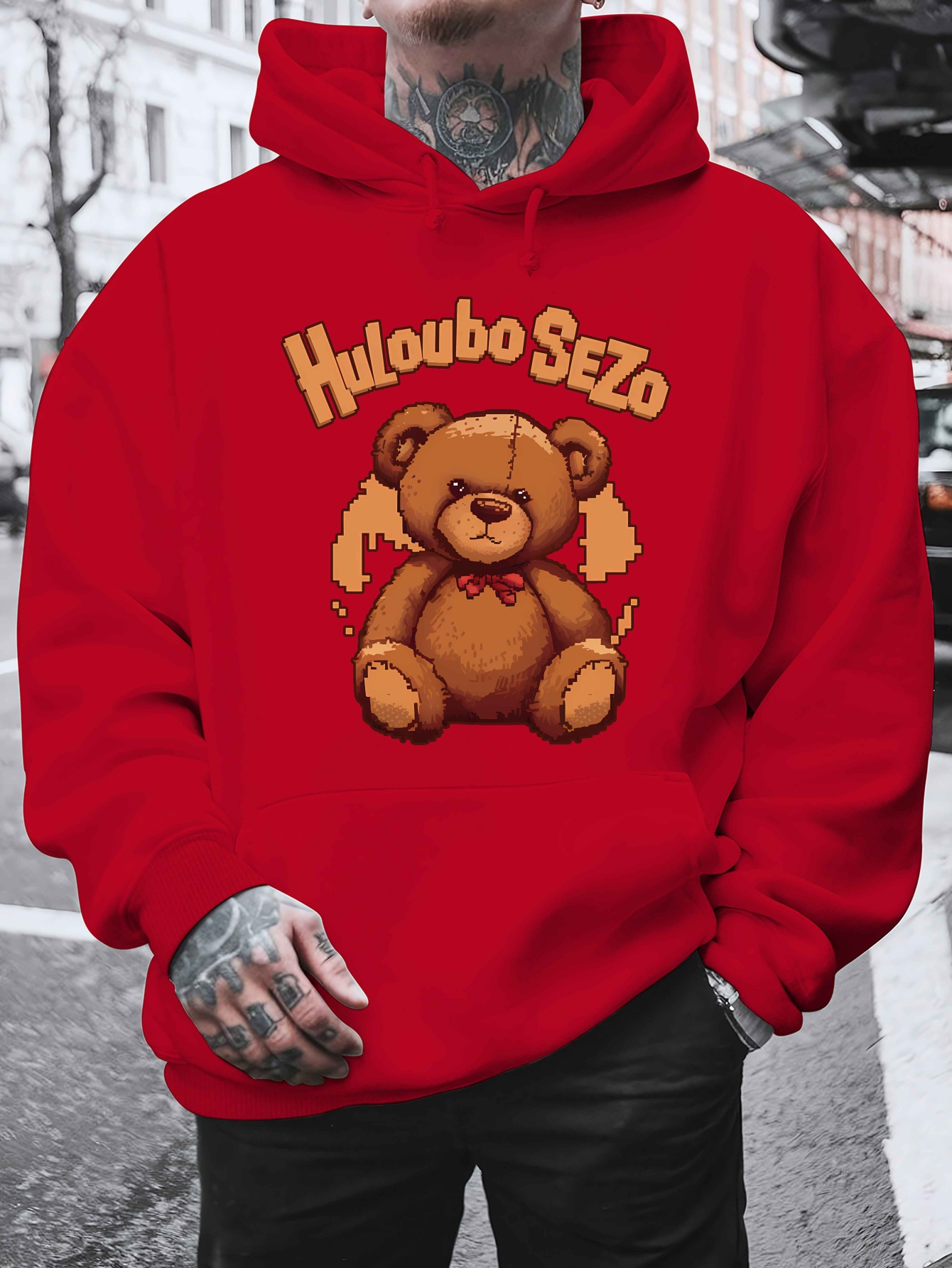 De Oso Sudaderas Peluche Hombre Sudadera Capucha Peluche Oso Teddy