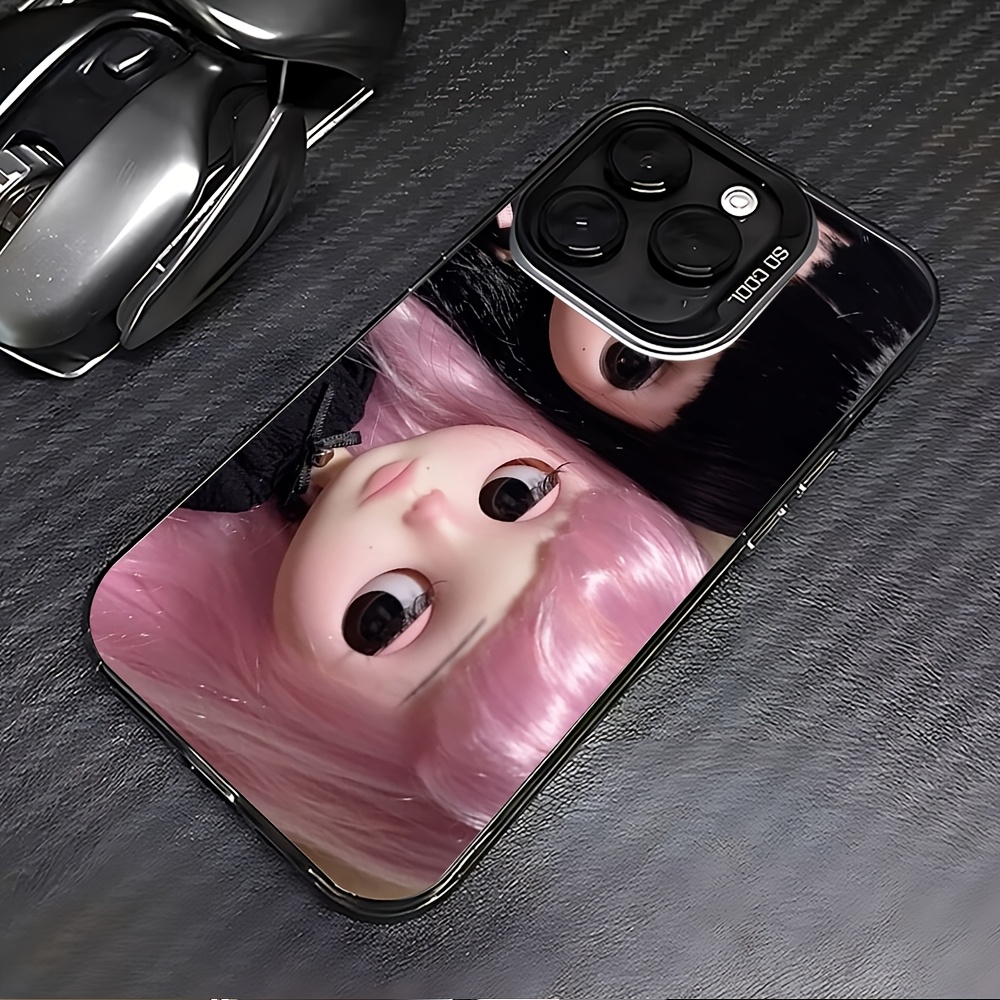 TEMU Чохол для телефону - Мультяшний Kawaii Blythe чохол для телефону, підходить для Iphone 17 16E 16 15 14 13 12 11 Mini Pro Max XR XSMAX 8 7 Plus,