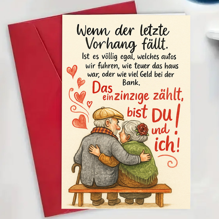 E-shop 1 Stück Romantische Liebeskarte für Seniorenpaare – Perfektes Geschenk für Großeltern oder Partner, um lebenslange Liebe Zusammengehörigkeit an