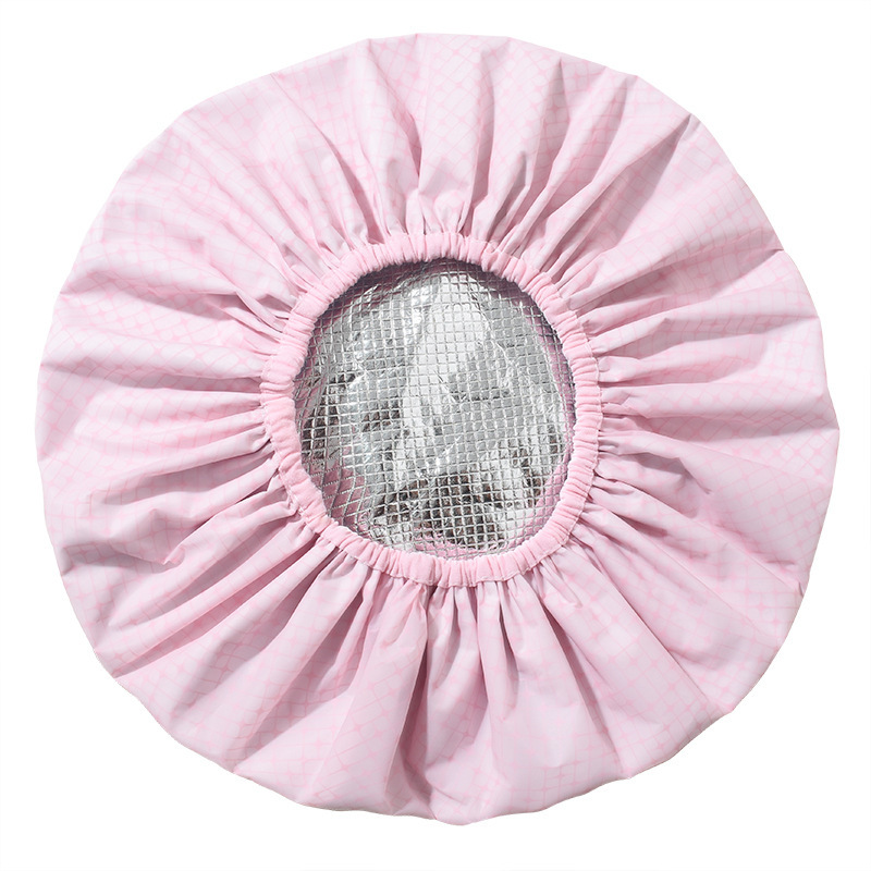 TEMU Women'-layered Cap With Thermal Insulation & Satin-like Texture - Reusable Cap For Long Hair, Wash & Cap For Post-shower Styling, Haircare