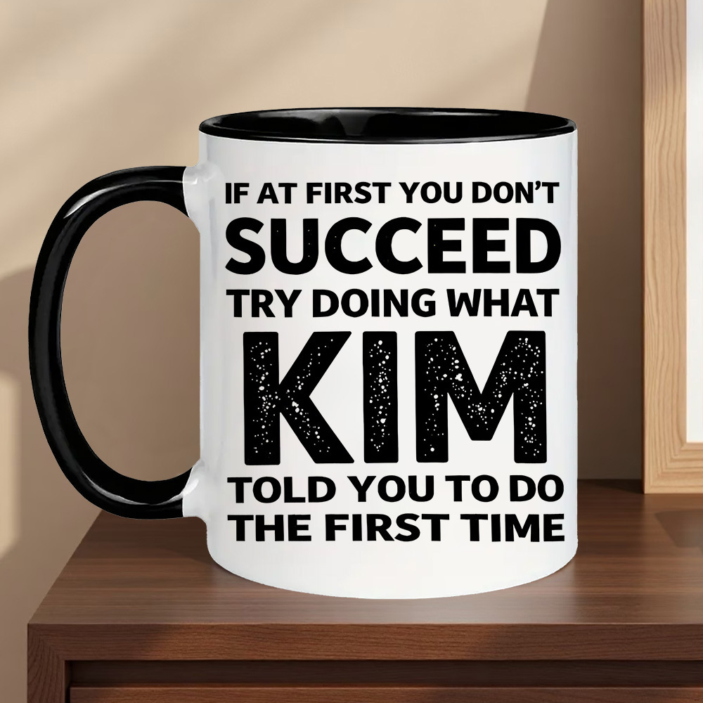 TEMU [funny Gifts]1pc Humorous Slogan Coffee Mug 11oz Ceramic Cup - Don't Funny Design| Dishwasher Safe|perfect For Hot/cold Drinks|great Gift For