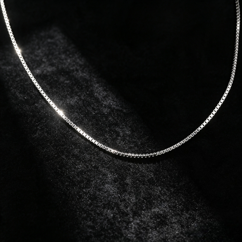 High-Quality 316L Stainless Steel Square Box Chain Necklace