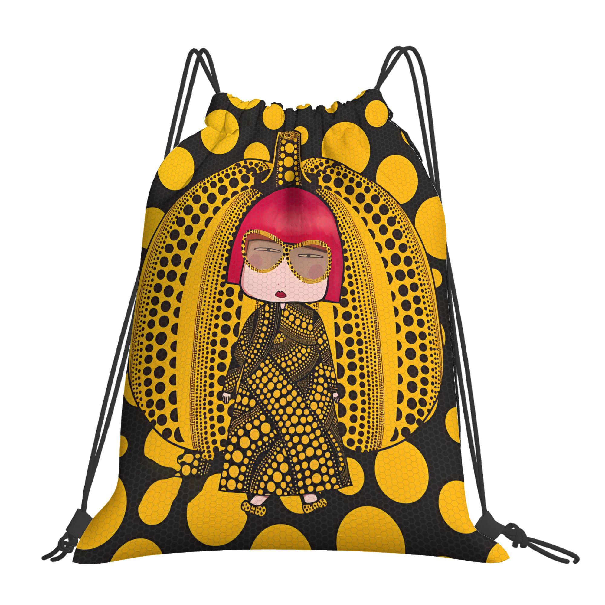 TEMU Drawstring Bags Backpack 2d Print Design