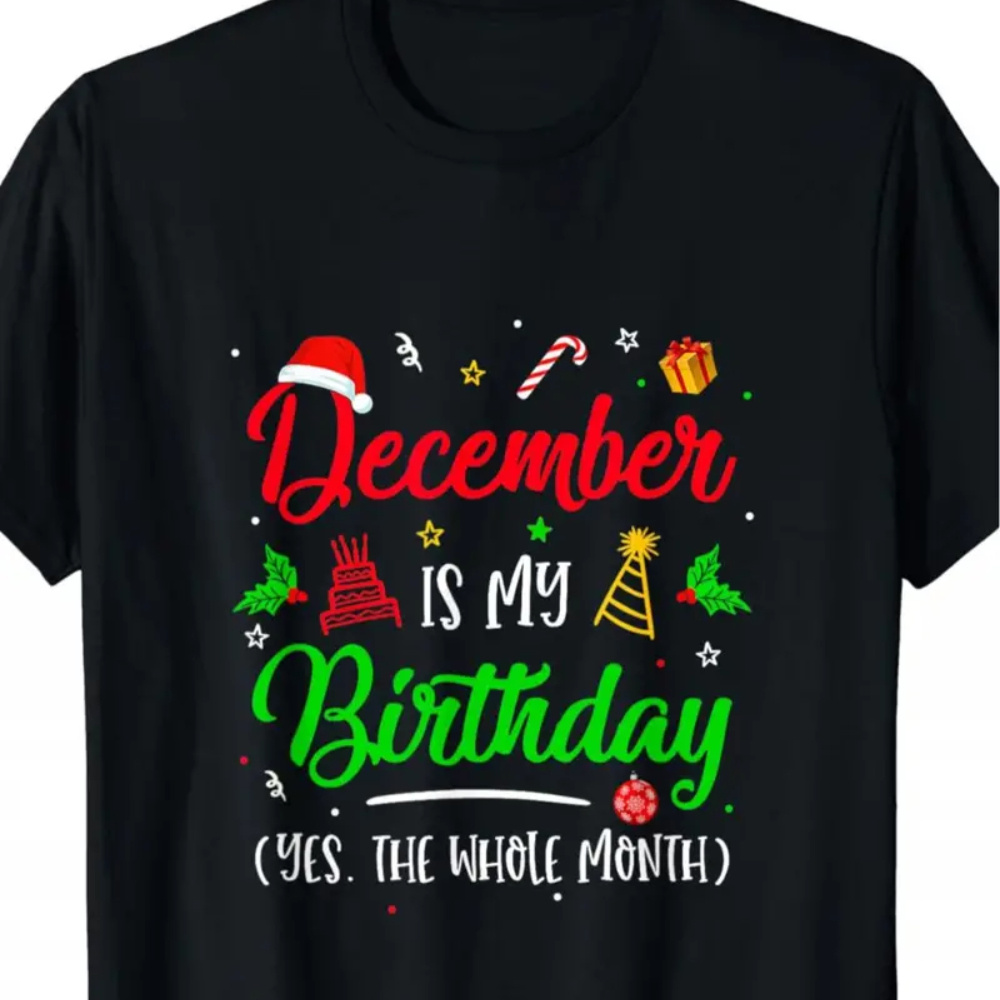 

[ ] December Christmas T- For Men Women, Christmas T- For Men Women Dad Mom , Unisex Tees, 100%