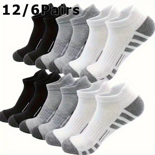 12 6 pairs men basketball sports sock fashionable running mesh sweat absorbing breathable leisure sports sock