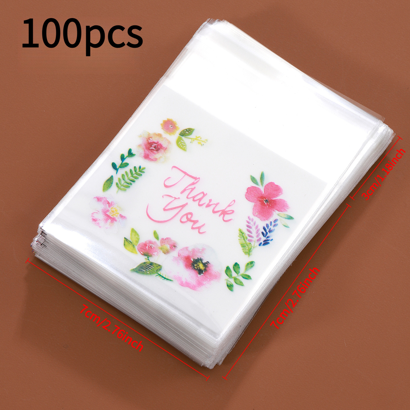 TEMU 100pcs Wedding Theme Garland Packaging Bags Thank You Thank You Giveaway/gift/ Bags For Multi-scene Small Packaging Display Bags