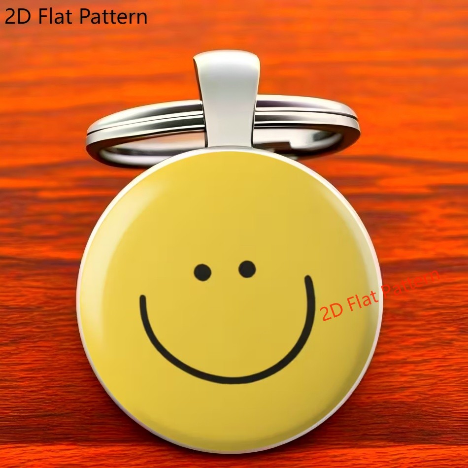 TEMU Milk Face , Enthusiasts Ecstatic Keychain "2d Pattern Alloy Keychain, Car Parts Keychain, Halloween And Christmas A Cost-effective Gift For