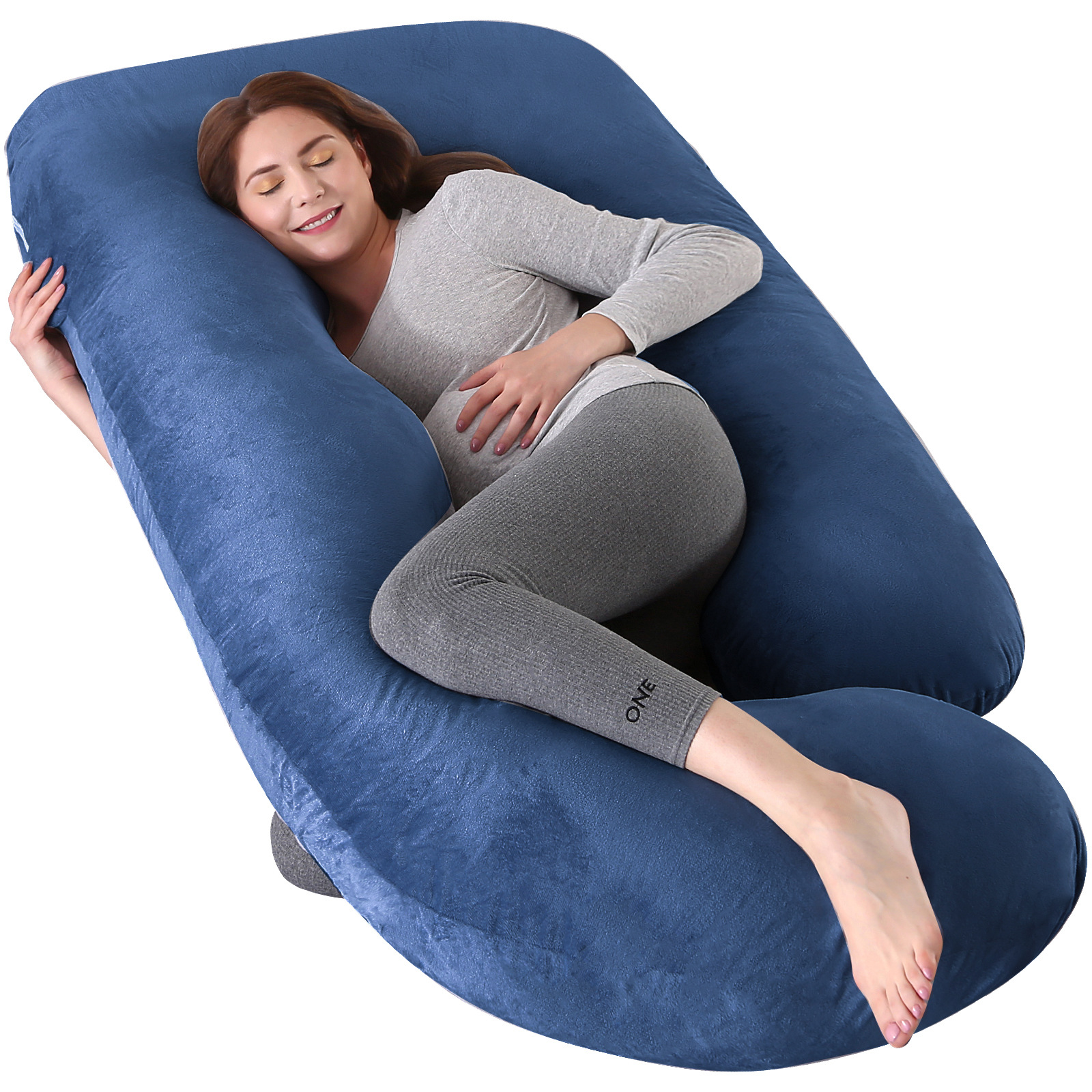 Cool J-Shaped Pregnancy Pillow Sleep Support for Pregnant Mother Halloween And Thanksgiving