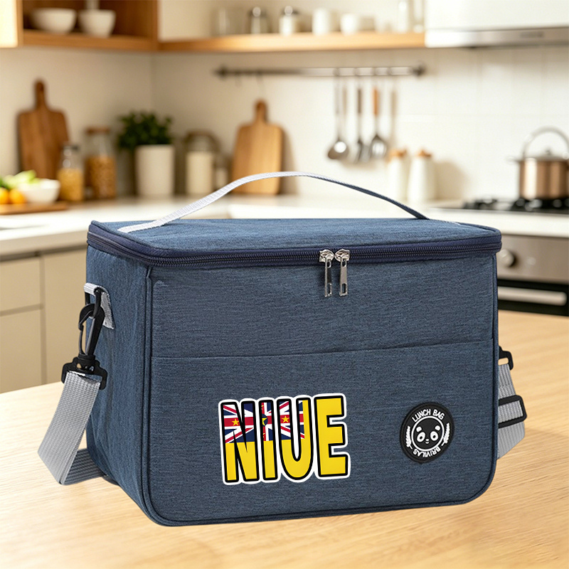 TEMU Niue Graphic Print Insulated Lunch Bag Lunch Box Bag Lunch Tote Bagcrossbody Lunch Bag With Large Capacity Zipper Closure Convenient For Work