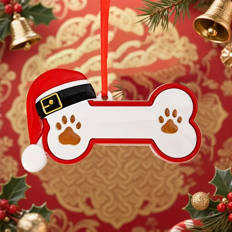 TEMU Christmas Ornament Bone Pet Dog Christmas Gift Pendant