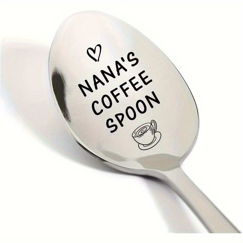 

Engraved "' Spoon" Stainless And Cup Design - Ideal Gifts For Birthday, Day And Christmas - , Battery-free, Unique, Celebratory