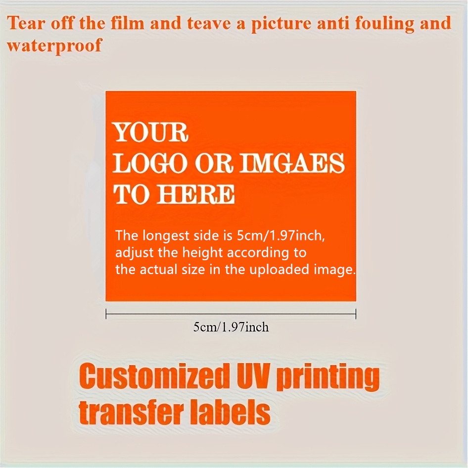 UV transfer kristalne nalepke po - na voljo 3 velikosti, sijajna površina za podjetniške logotipe, poslovne dogodke, imena za poroke in