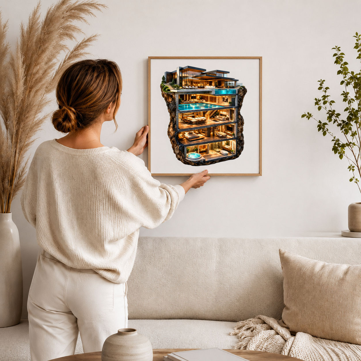 2D Wooden Puzzle Toy with Irregular Animal Shapes