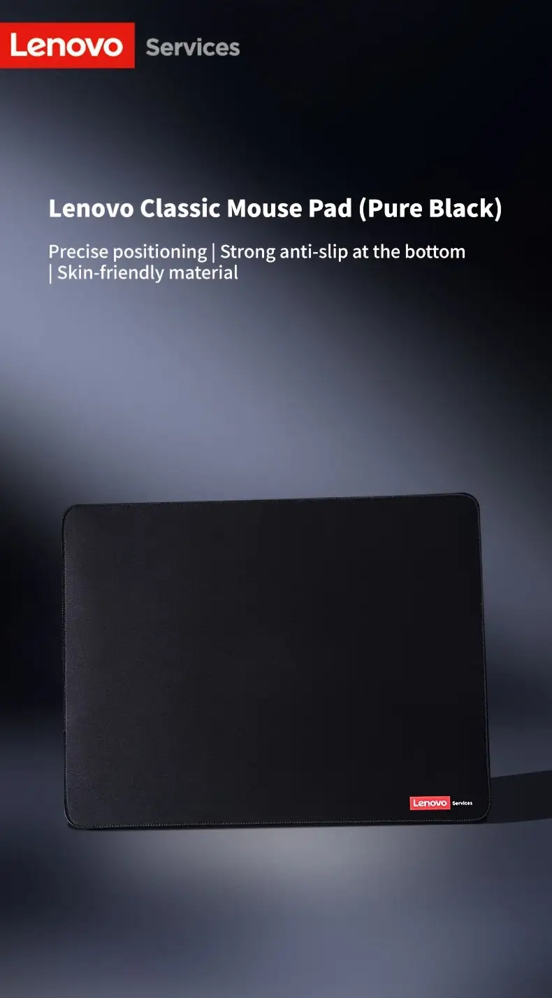 Lenovo Classic Anti-Slip Gaming Office Mouse Pad | Large Desktop Pad with Anti-Slip Base, Precise Tracking, Easy to Clean Surface, Washable And Non-Slip Features, Made of Rubber And Polyester