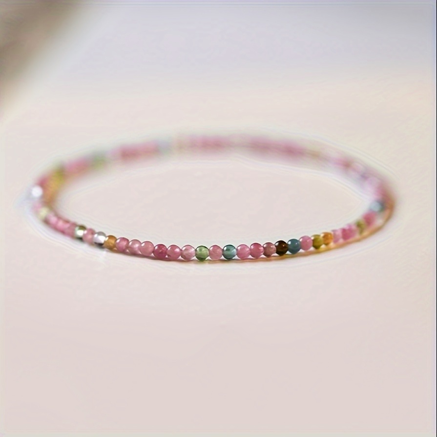 4mm Delicate Natural Bracelet-style Colorful Beads, Suitable For Women' Wear And