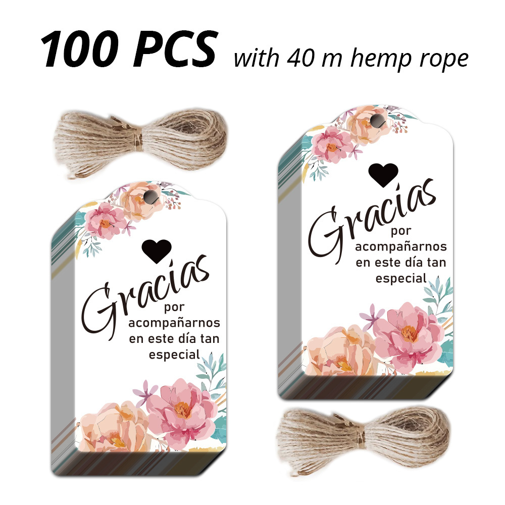 Etiquetas Personalizadas Para Regalos De Boda "Gracias Por