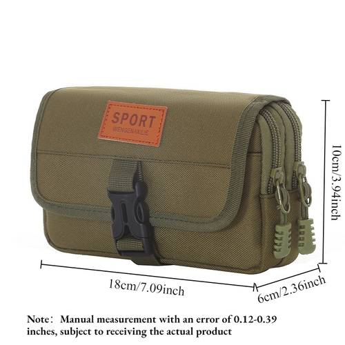 1pc mens new 7 inch oxford fabric phone bag 4 layer multi functional belt wear waist holster vertical horizontal hanging pouch excluding electronic products in
