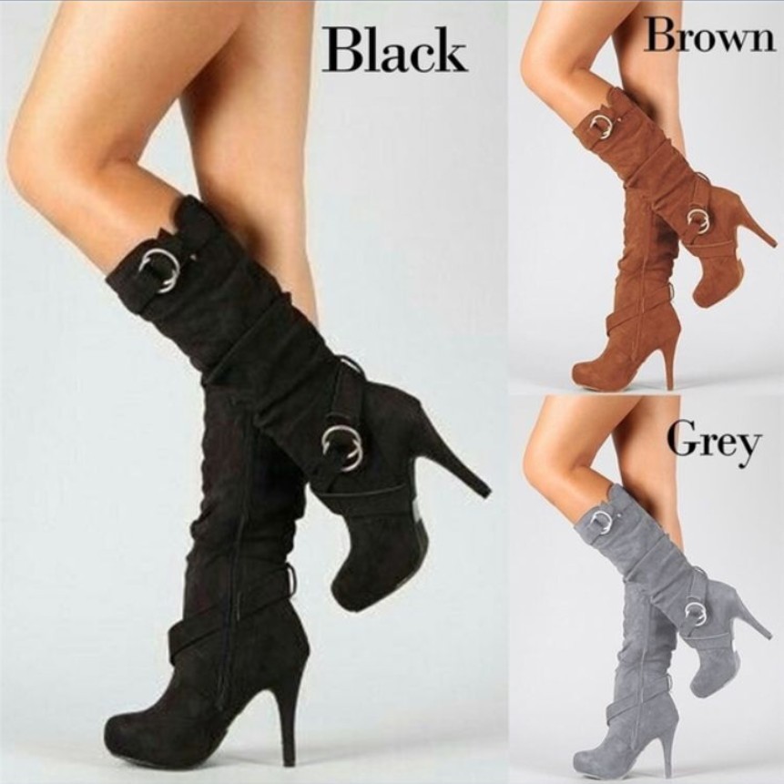 Women'S High-heeled Knee-high Boots | Sexy, Fashionable, Versatile, Elegant, Grand, Comfortable, Exquisite, Trendy, Modern, Stylish, Temperamental, Slim-fitting, Chic, Popular, Classic, Enduring, Wearable, Height-increasing, Charming, Generous