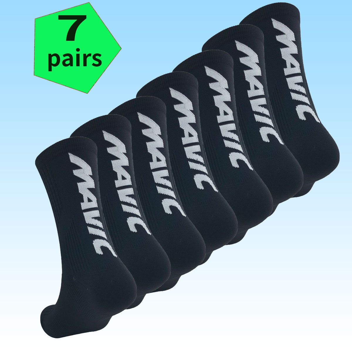 TEMU 7 Pairs Of Professional Cycling Socks For Men And Women, Breathable, Sweat Absorbent, Quick-drying, Mountain Bike And Road Bike Socks