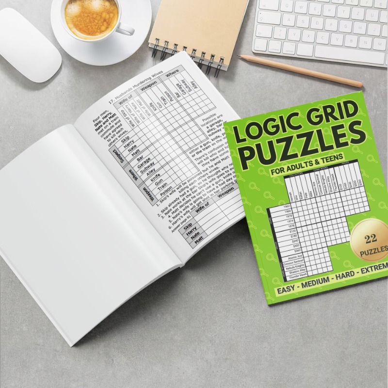 Adult Logic Grid Puzzle Collection, High-Difficulty Drawing Book