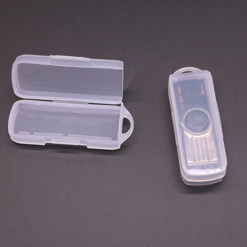 

5- Pc Plastic Usb Flash Drive , Organizer Box Snap For Otg Rotating