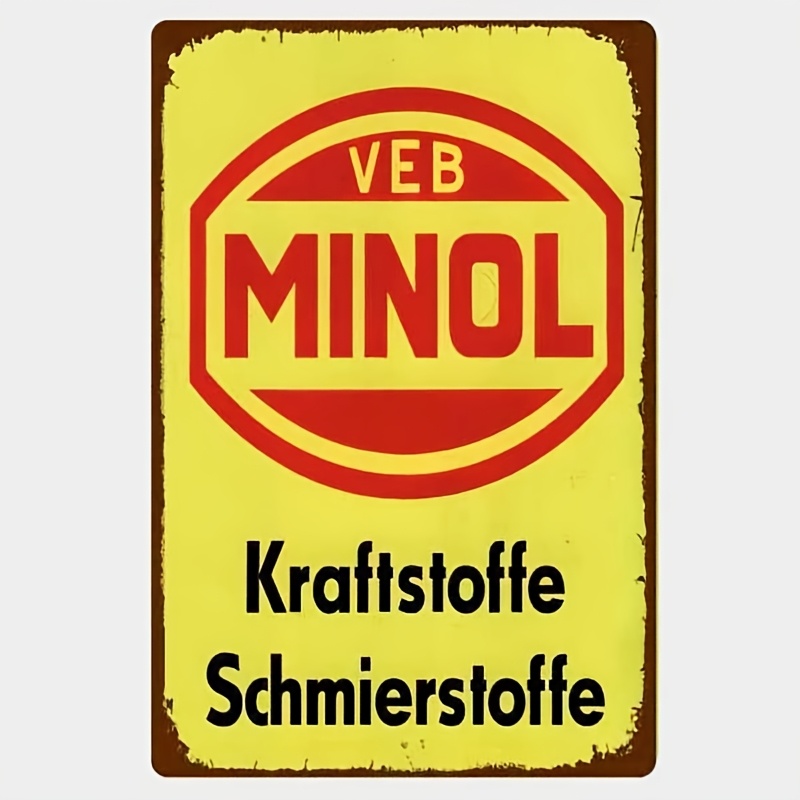 TEMU 2D-flach, ., Metallschild VEB Brennstoffe DDR-Werbeschild Metallschild, 2D-flach