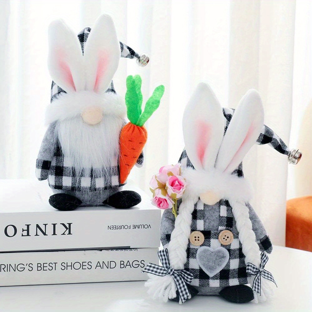 Easter Gnomes, 2PCS Handmade Easter Gnomes Plush Doll Easter Bunny Gnomes Decor Plush Elf Decorations 450617646308458498