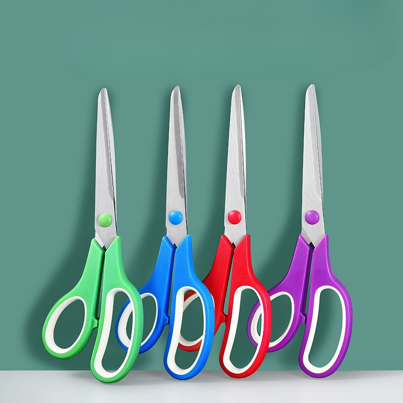2pcs titanium non stick scissors with   stainless steel blade heavy duty   ergonomic handle for crafts   scissors   scissors durable construction precision cutting craft enthusiasts