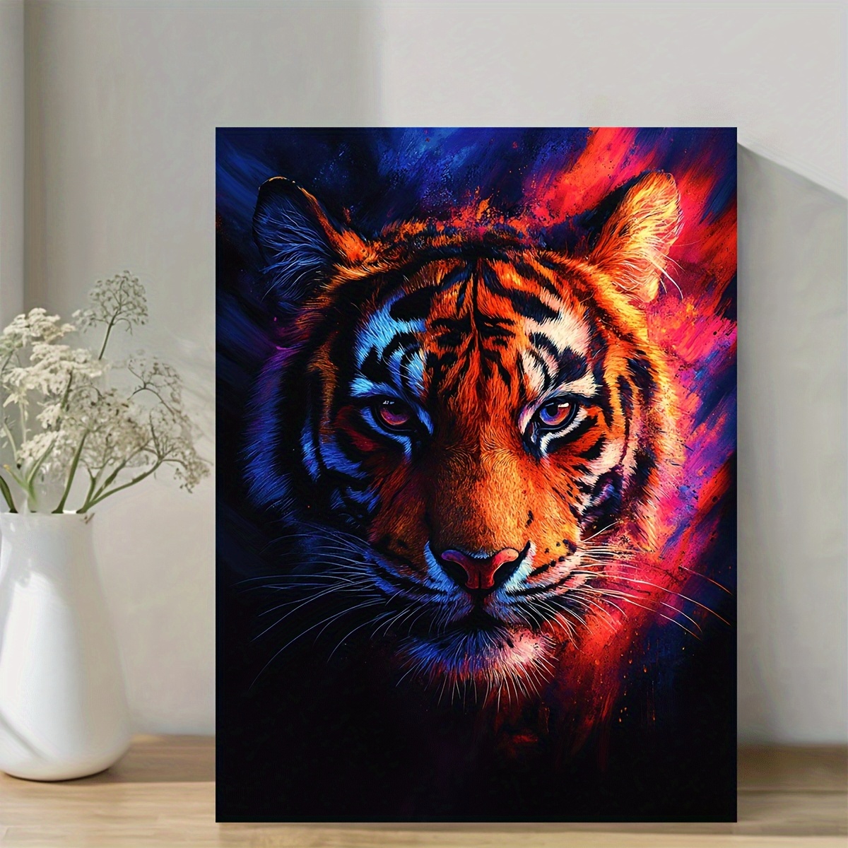 TEMU 1pc Framed Canvas Painting 11.8x15.7inch Animal Paint By Numbers Kit, Paint By Number Kits Painting Canvas Boys Framed Canvas Paint By Numbers