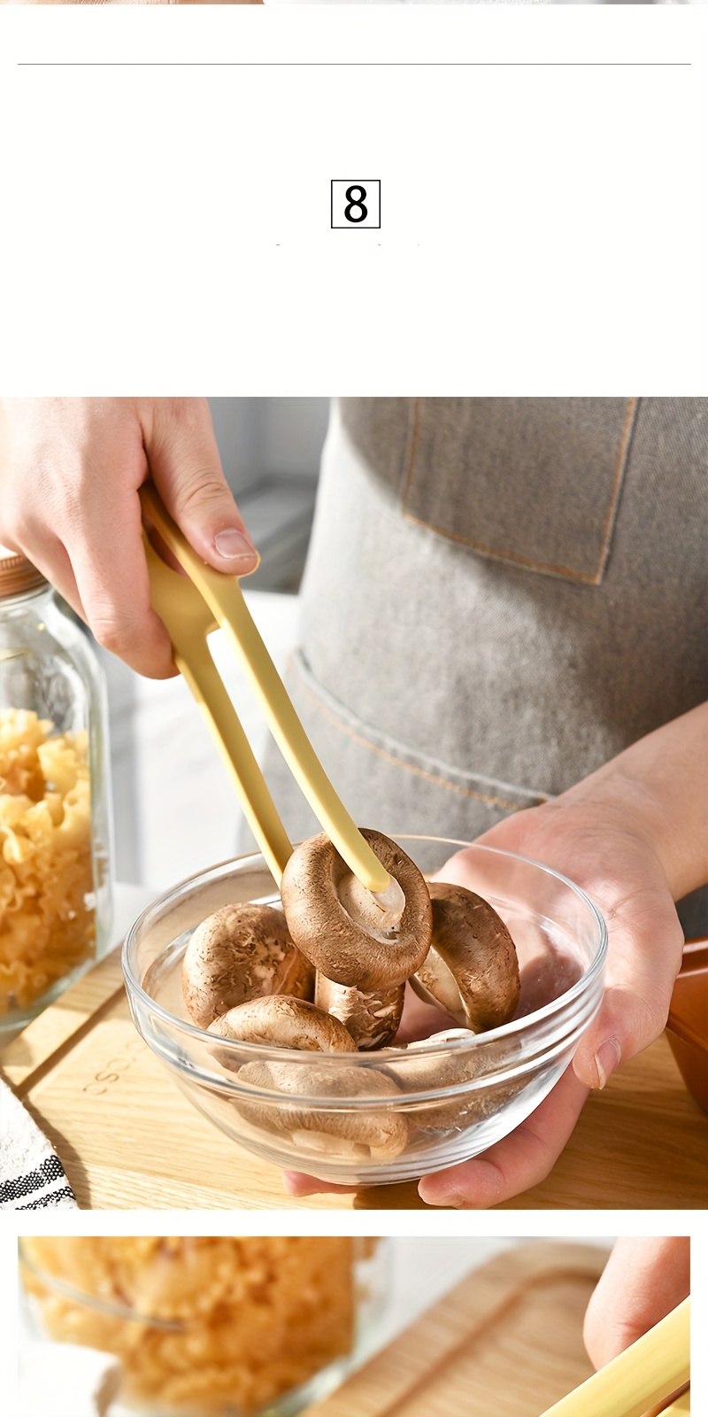 1pc multifunctional silicone non slip bbq food tongs bread tongs self standing tongs kitchen tools bbq accessories Product details 6