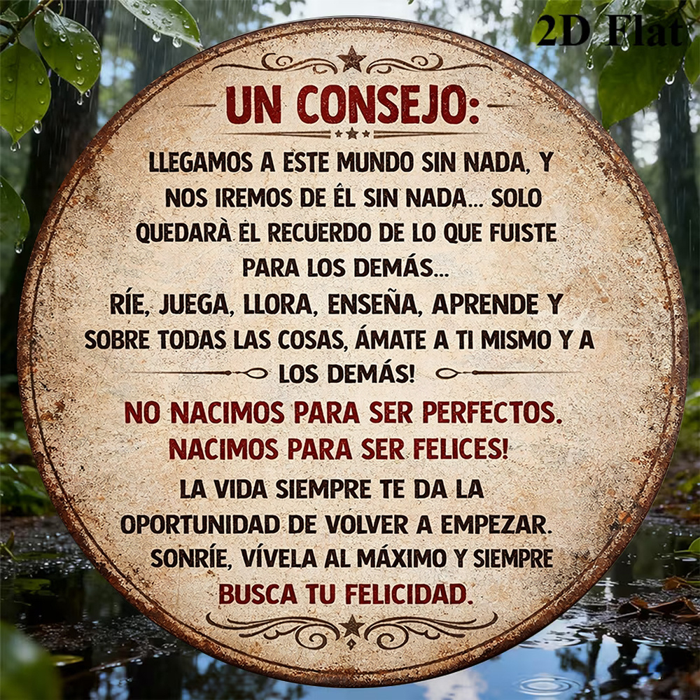 TEMU Letrero colgante de madera 2D, placa de madera con de en español, decoración de pared de estilo retro vintage envejecido, de pared con