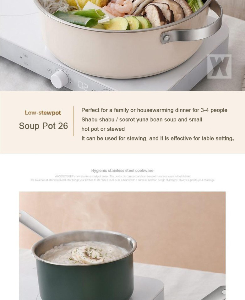 3pcs   stainless steel cookware set ceramic finish saucepan hot pot soup pot thickened composite base versatile for induction electric stove   decor details 11