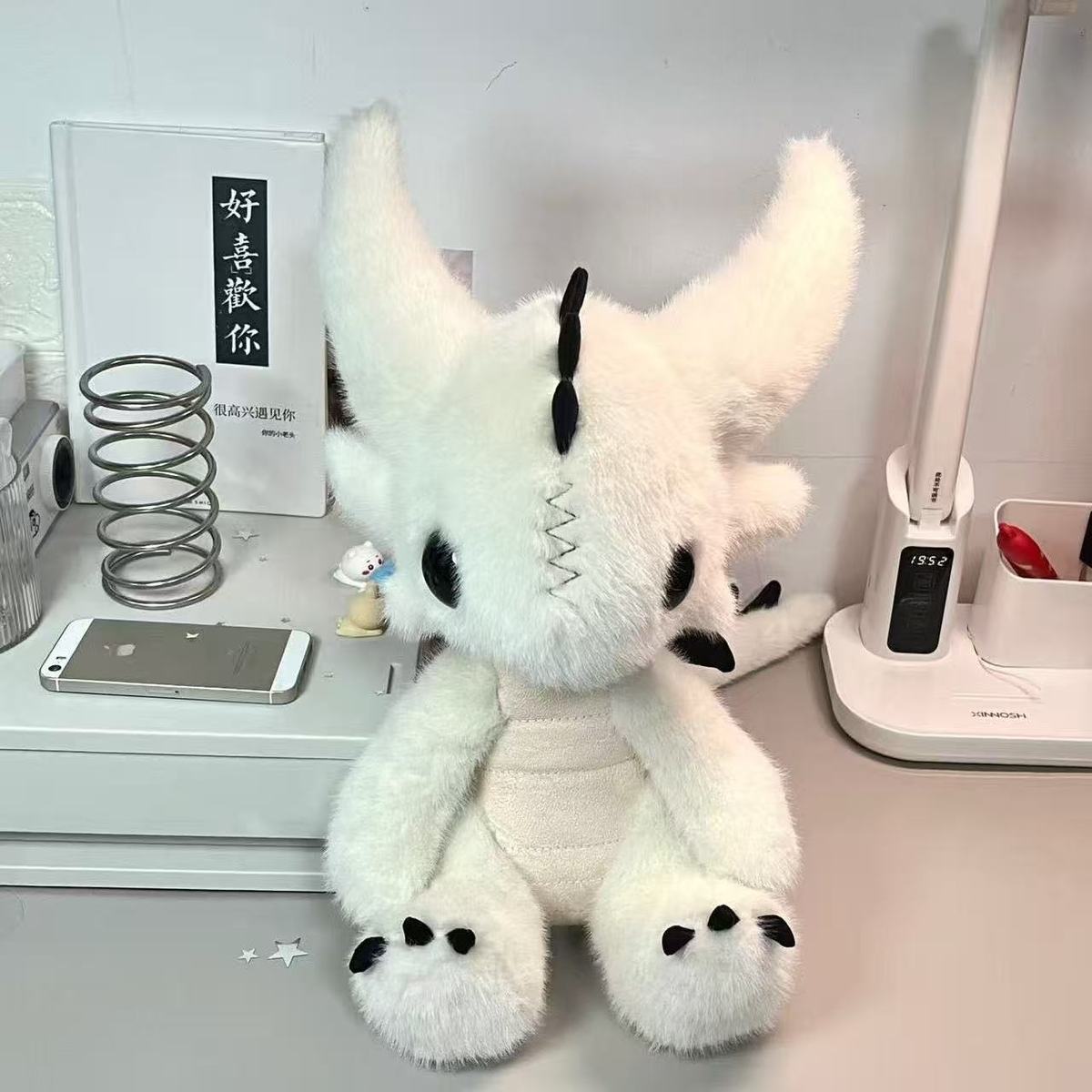 TEMU 【可愛い】飛ぶ小さなドラゴン ぬいぐるみ ドール 白い小さなドラゴン ぬいぐるみ 黒い誕生日プレゼント 女の子向け