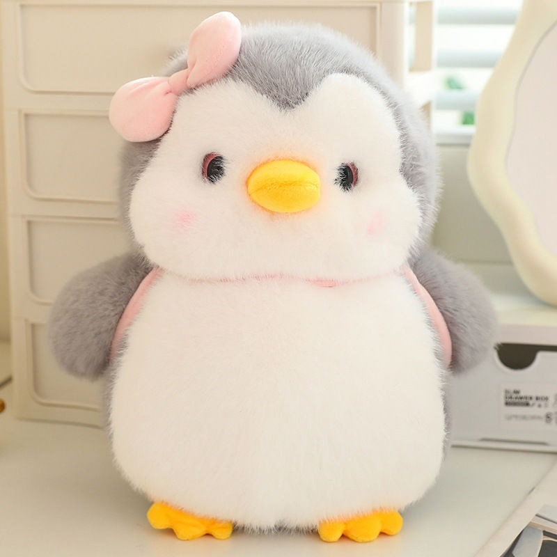 TEMU A Plush Toy In Of A Penguin With A Bow, Designed To Be Tear-resistant, Is Perfect For Cats And Dogs To Help Them Their Emotions During The