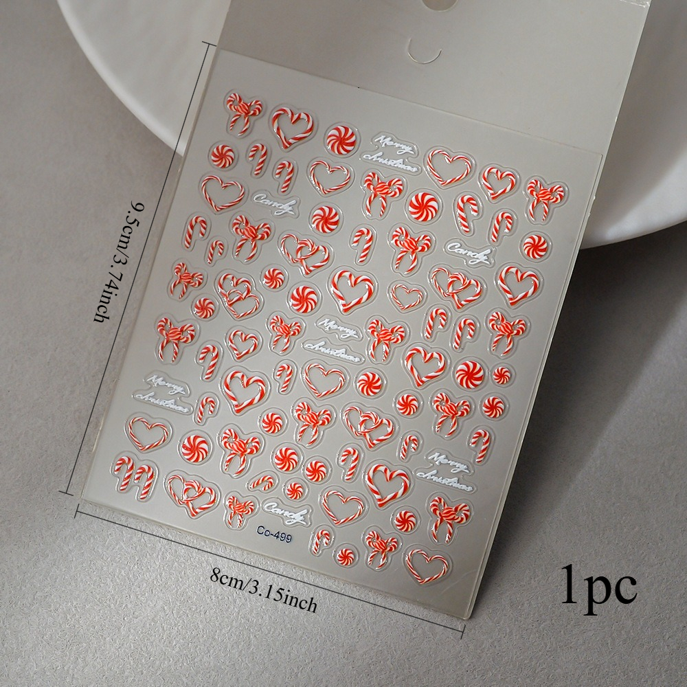 1pc Of 5d Jelly Embossed Sticker, Self-adhesive Waterproof Nail Art Decal