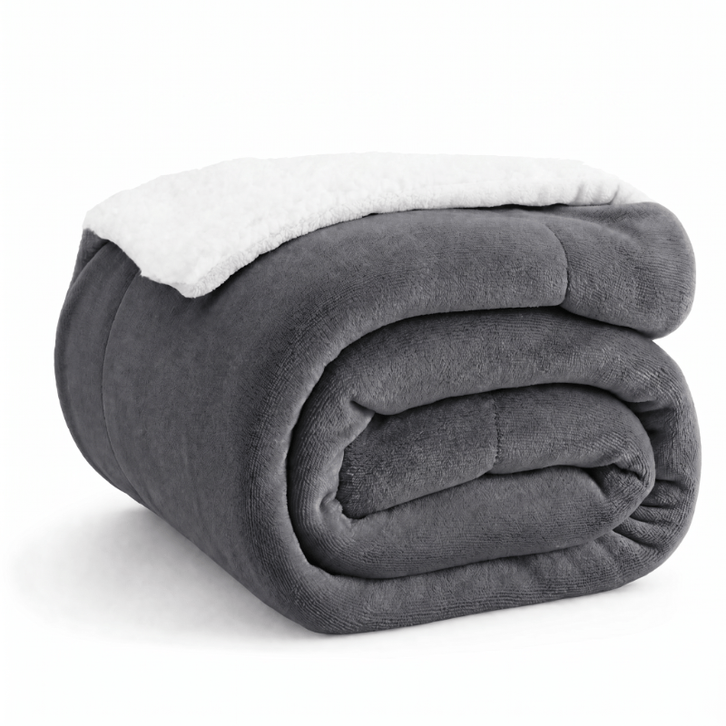 TEMU Thick Warm Cozy Throw Blanket For Bed Couch Sofa, Breathable Shed Resistant Durable Washable Decorative Grey Cover Blanket, Ideal Indoor Outdoor