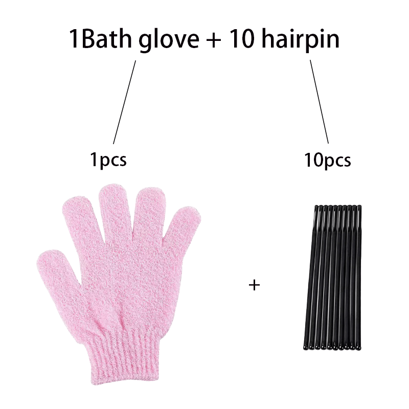 TEMU Gant de bain exfoliant doigts, gants de douche doux en nylon pour hommes et femmes, brosse douce pour pour l'élimination des peaux mortes, crée