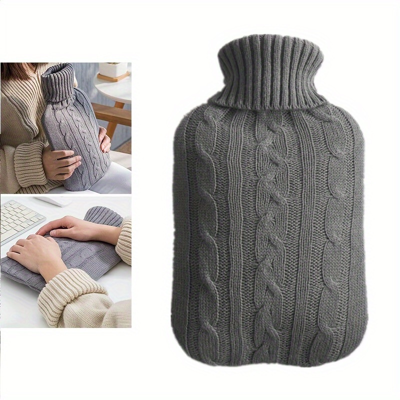 

Dark Gray Soft Knit Insulated Water Bottle Cover, 67.63oz Capacity, Leak-proof, Machine Washable, Polyester Material, Fits Standard 67.63oz Bottles - Bag Not Included