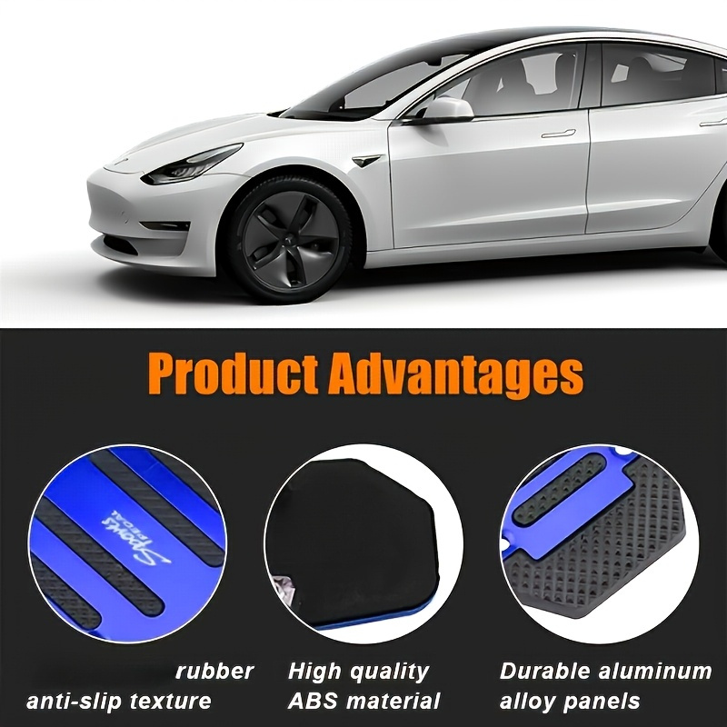 3pcs Car Pedal Modified Brake Accelerator Clutch, Aluminum Alloy Pedal, Anti-slip Pad Of Perforation, Suitable Most Vehicles