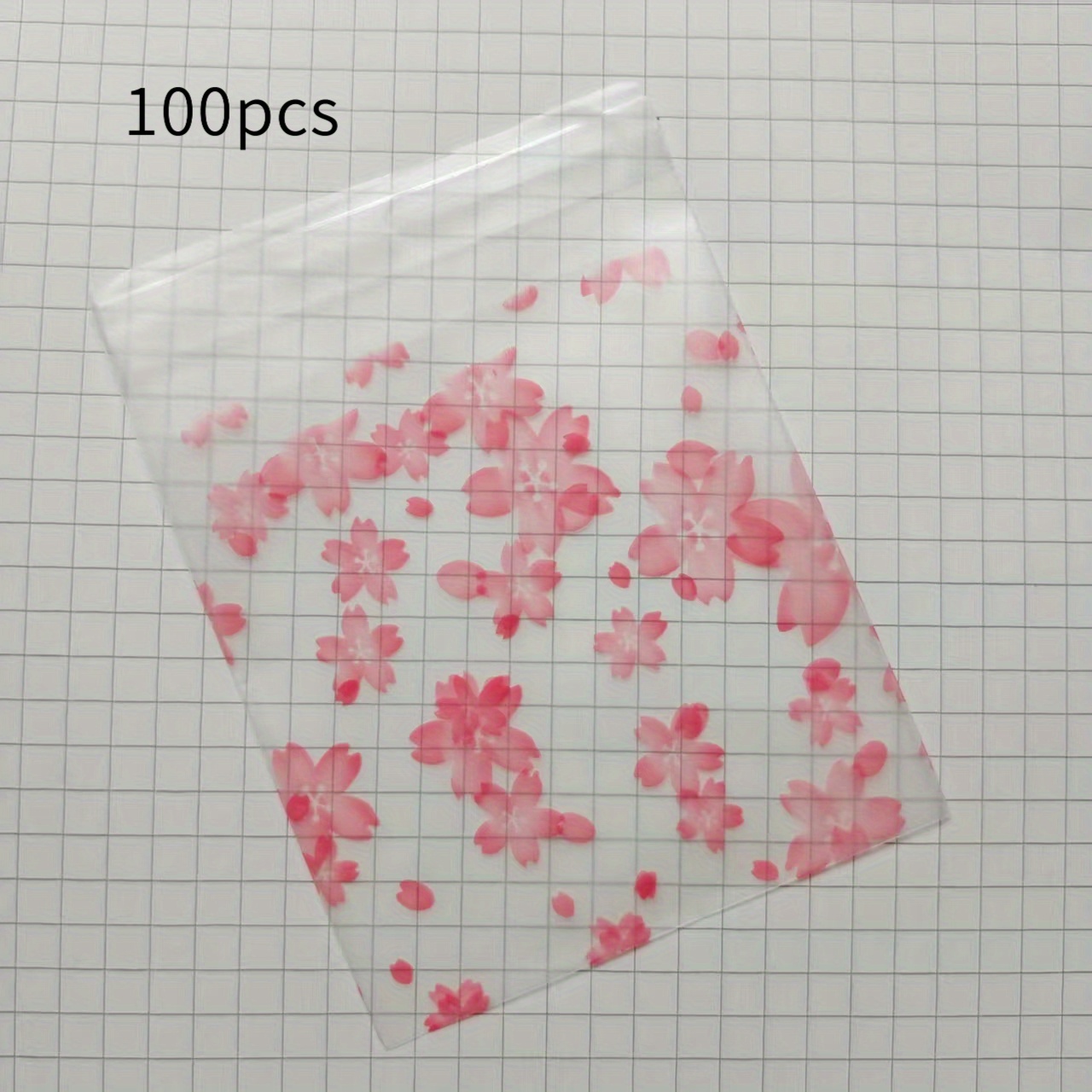 Image of 100pcs Cherry Transparent Frosted Opp Gift Bags- Pink Self-sealing Reusable Packaging, Suitable For Weddings, Parties, Parties- 2.76x 3.94inch, Elegant Gift, Small Items, And Event Giveaway Packaging